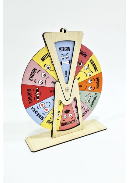 Renkli Ahşap Duygu Çarkı ve Montessori Tablosu, Eğlenceli ve Öğretici Set indirimleri