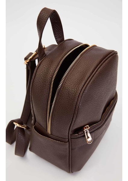 Kahve Fermuar Gözlü Sırt Çantası modelleri