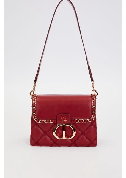 Koyu Kahve Örgü Kapak Model Omuz Çantası