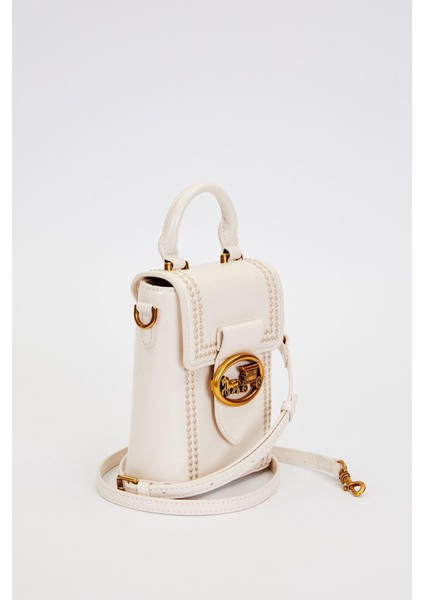 Krem Dikdörtgen Formlu Dikişli El Çantası fiyatları