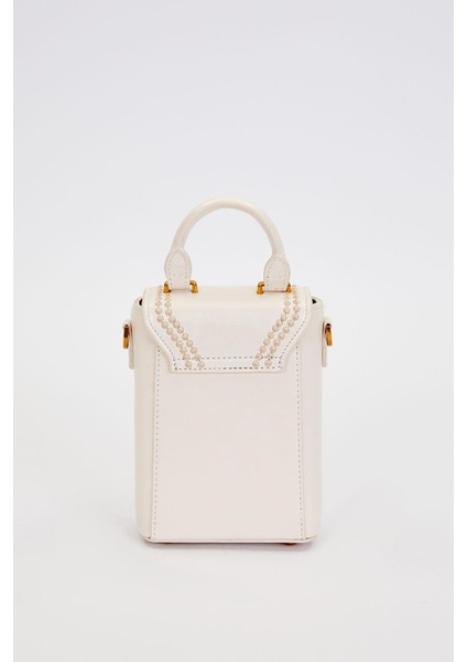 Krem Dikdörtgen Formlu Dikişli El Çantası fırsatları