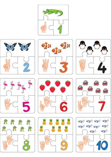 Renkli 30 Parça Ahşap Sayı Öğrenme Pazılı Seti indirimleri