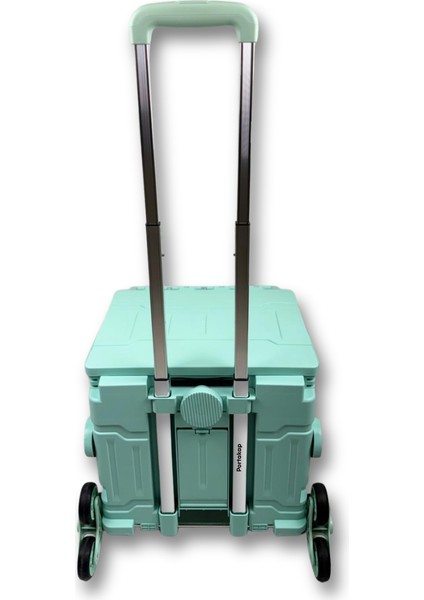 8 Tekerlekli Yeşil 56L Büyük Boy Sabit Alüminyum Tutacaklı Alışveriş Arabası fırsatları