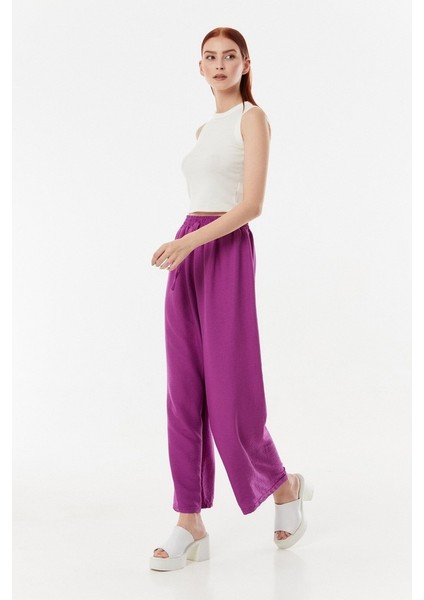 Enenstyle Fashıon Boutıque Rahat Kalıp Beli Lastikli Bol Paça Salaş Yazlık Kadın Aerobin Pantolon indirimleri