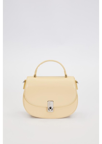 Sarı Zincir Askı Detaylı El Çantası