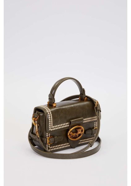 Yeşil Ikili Kemer Görünümlü El Çantası fiyatları