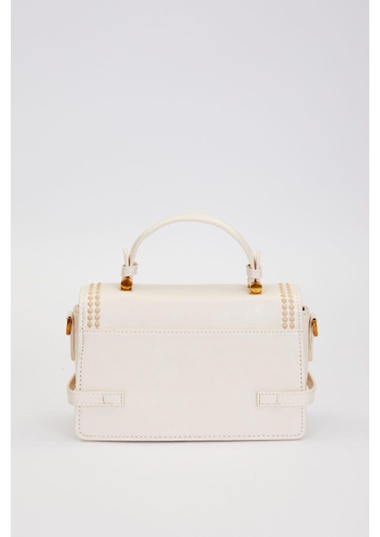 Krem Ikili Kemer Görünümlü El Çantası fırsatları