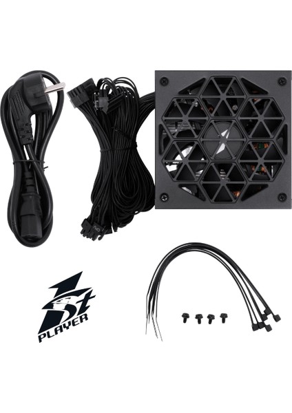 ACK 650W 80+ Aktif PFC 14CM Fan 5 Yıl Garantili Siyah Güç Kaynağı