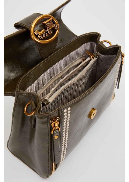 Yeşil Aksesuar Kilitli El Çantası modelleri