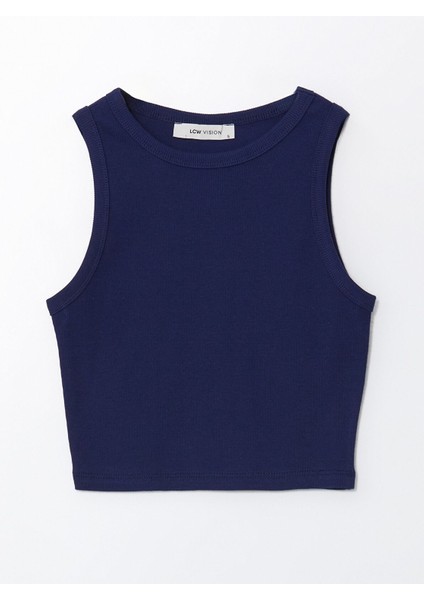 Yeni Sezon Bisiklet Yaka Dokulu Kadın Crop indirimleri