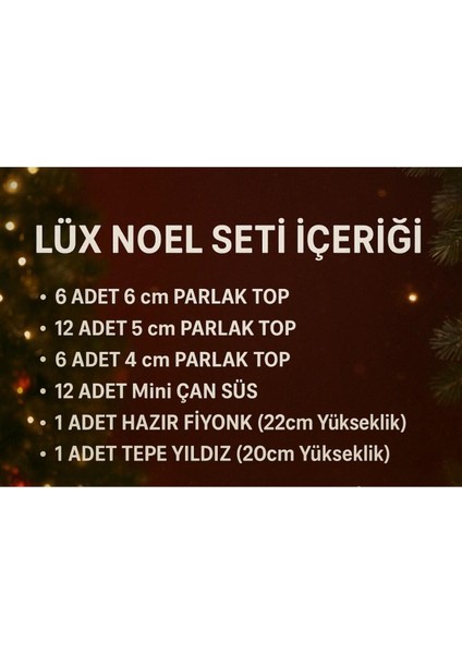 Şık 38'li Yılbaşı Ağaç Süsü Seti, Parlak ve Renkli Dekorasyon fiyatları