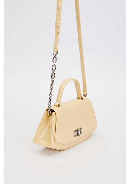 Sarı Geometrik Model Omuz Çantası fiyatları