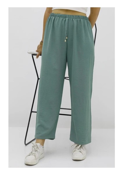 Enenstyle Fashıon Boutıque Rahat Kalıp Beli Lastikli Bol Paça Salaş Yazlık Kadın Aerobin Pantolon