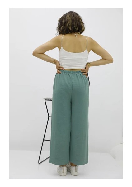 Enenstyle Fashıon Boutıque Rahat Kalıp Beli Lastikli Bol Paça Salaş Yazlık Kadın Aerobin Pantolon fiyatları