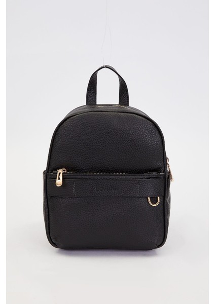 Siyah Fermuar Gözlü Sırt Çantası