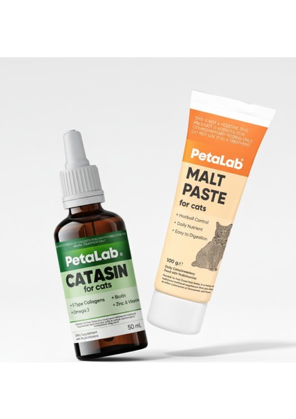 Kedi Bakım Seti (Catasin Damla & Malt Macun)