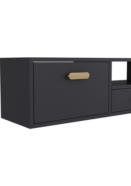 1328DROPDD-32 Duvara Montaj Tv Sehpası Antrasit-Safirmeşe