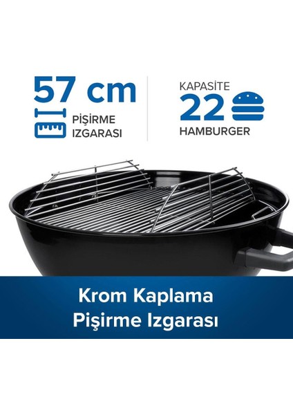 Nk22k-Leg Kömürlü Barbekü | Kömürlü Mangal 57cm
