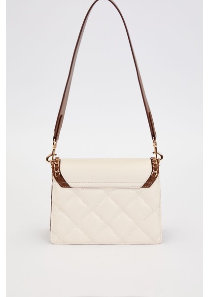 Krem Örgü Kapak Model Omuz Çantası fırsatları