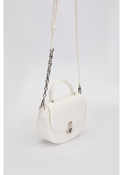 Beyaz Zincir Askı Detaylı El Çantası fiyatları