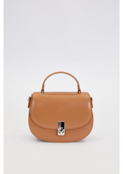 Kahve Zincir Askı Detaylı El Çantası