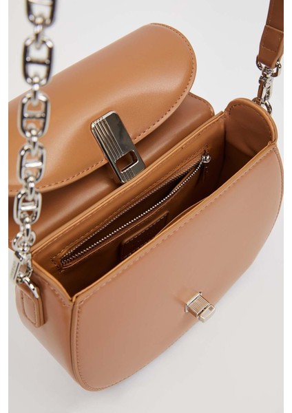 Kahve Zincir Askı Detaylı El Çantası modelleri