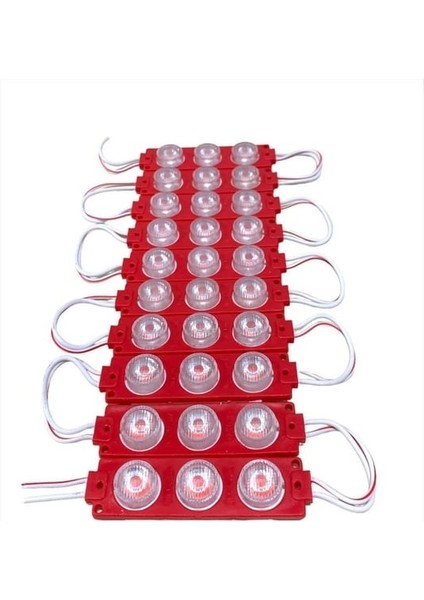 Mercekli Modül LED Parmak LED Lamba 12 Volt 1 Adet Kırmızı