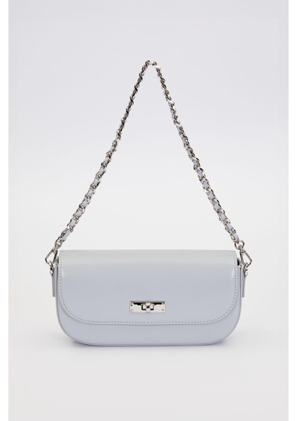 A.mavi Silver Kilit Detaylı Omuz Çantası