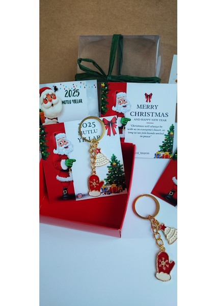 Yılbaşı Temalı Anahtarlık ve Süs Seti, 2'li, Kartlı, Kutulu, Hediyelik fiyatları