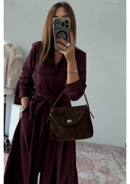 Vişne Çürüğü Cep Detaylı Elbise indirimleri