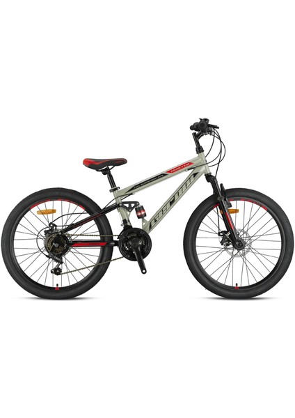 Hunter - 24" - Mtb - 14.5' - 21 Vites - M.disc - Bej-Siyah/kırmızı