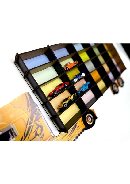 Siyah Oyuncak Araba Rafı 25'li Tır Modeli, Uygun ve Şık Depolama Çözümü fiyatları