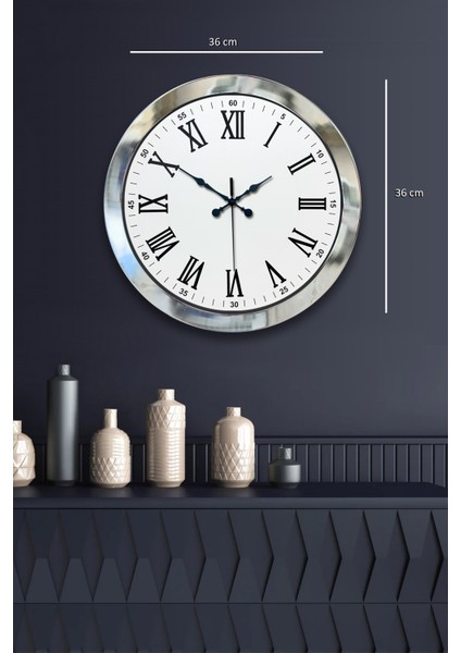 36 cm Krom Elegans Duvar Saati indirimleri