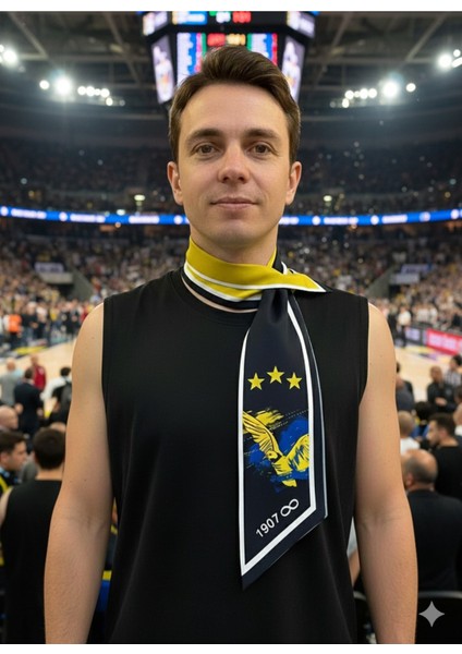 Taraftar Kanarya Estascarf Kravat / Fular 85 x 23CM