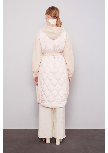 Bej Kaşe Detaylı Kapitone Mont fırsatları