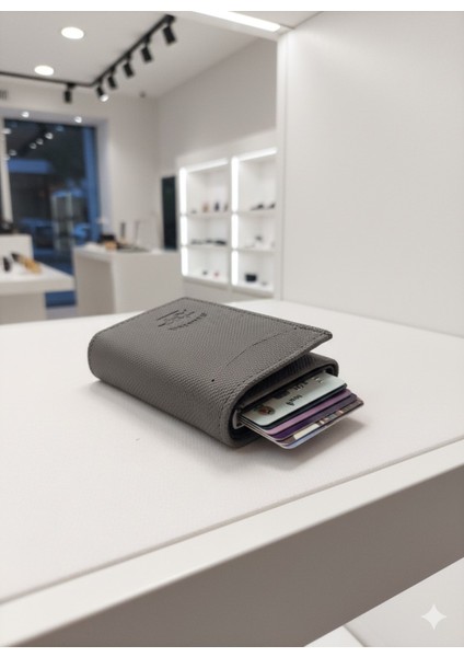 Rfid Özellikli Patlı Mekanizmalı Cüzdan Kartlık -Dokulu Suni Deri indirimleri