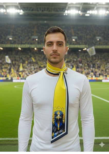 Taraftar Kanarya 1907 Aslan Estascarf Kravat / Fular 85 x 23CM