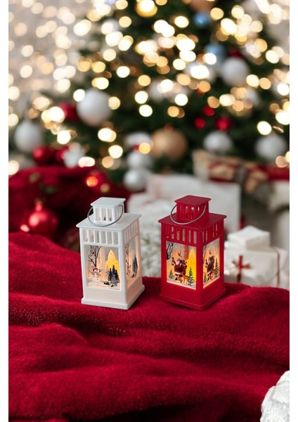 Neşeli Noel Kahve Kupa ve Fener Hediye Seti, Kutulu Yılbaşı Süsleri