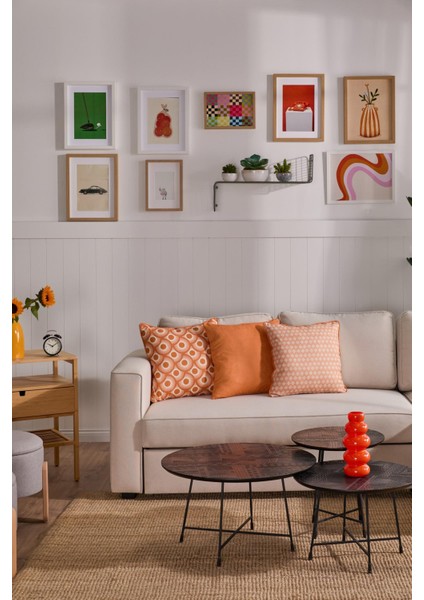 Retroloop 3'lü Kırlent Kılıf Seti