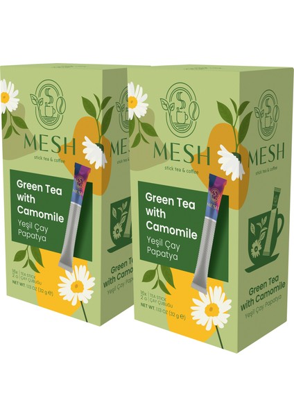 Papatyalı Yeşil Çay Bitki Çayı 2 Paket Bir Arada