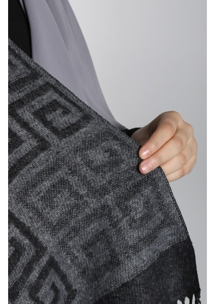 Kadın Geniş Omuz Şal Saçaklı 74*165 cm Standart fırsatları