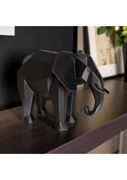 3D Geometrik Fil Biblo – Ev & Ofis Dekorasyonu