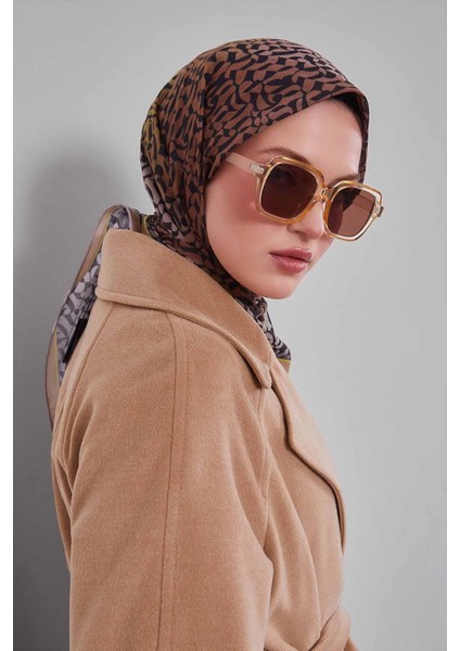 Hardal Renk Geçişli Desen Soft Eşarp modelleri