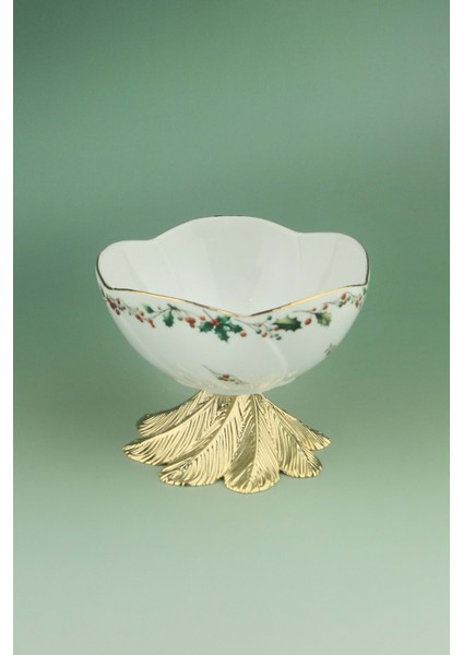 Christmas Metal Ayaklı Porselen Kase fiyatları