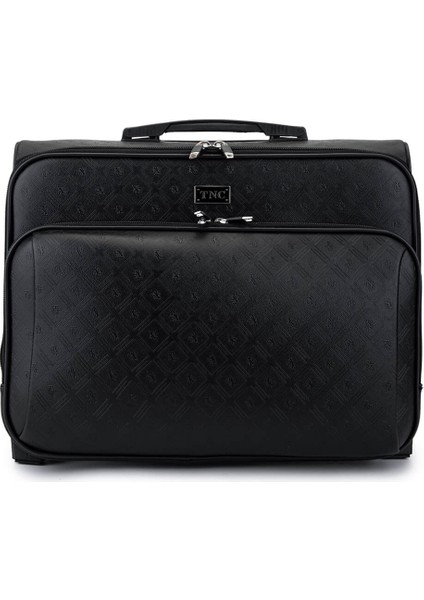 Unisex Suni Deri Siyah Valiz 971 56 Kabın Pılot Valız Sıyah Mng