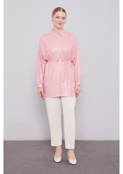 Pudra Omuz Büzgü Detaylı Gömlek fiyatları