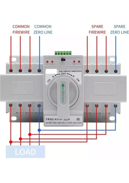 Trifaz Transfer Switch 400V 63A - YRQ2CB-63-400 fiyatları