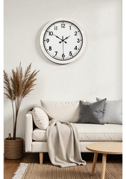 36 cm Beyaz Zarif Duvar Saati