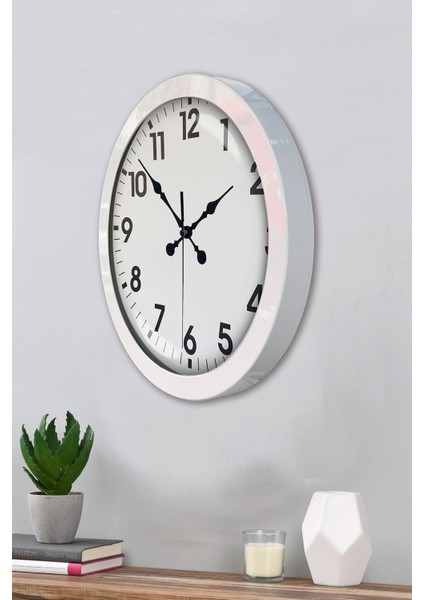 36 cm Beyaz Zarif Duvar Saati fırsatları