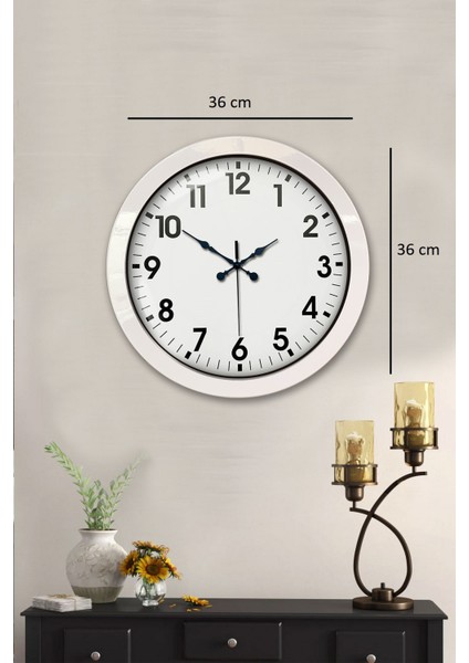 36 cm Beyaz Zarif Duvar Saati indirimleri